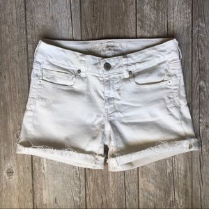 AE Outfitters - White Jean Midi Shorts